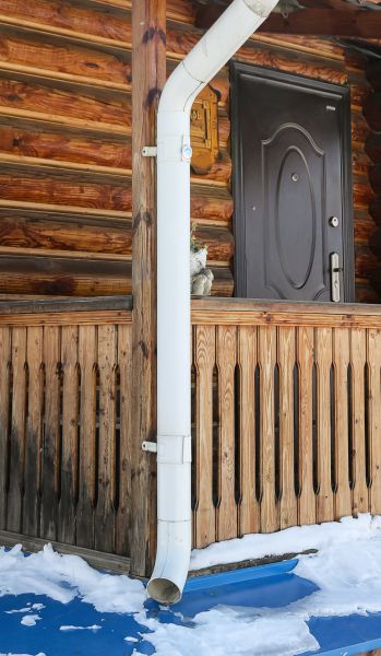 Porch Downspout Installation